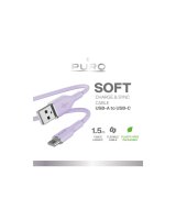  Puro Elektrik Puro Soft USB-A - USB-C Cable 1.5m - Purple 