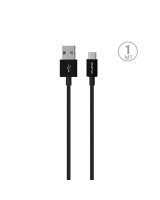  Puro Elektrik Puro White USB-A USB-C Cable 1m - Black 