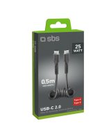  SBS SBS TECABLETYPCCSK USB-C spiral cable - USB-C 0.5m - black 