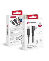  Forcell Cable USB C to USB C Forcell F-Energy QC4.0 PD 5A 100W Cafule 90° 2 m CC-1Deg black 