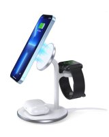  Choetech inductive charger (MagSafe compatible) stand for iPhone, Apple Watch, AirPods White 