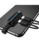  USAMS Lightning Dual Adapter with LED Light SJ357 Black 