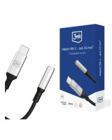  3MK Adapter USB-C - Jack 3,5 mm Black 
