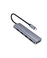  Ugreen 4-Port USB3.0 Hub with USB-C Power Supply Grey 