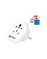  Skross Travel adapter Denmark, India - Israel to Europe White 