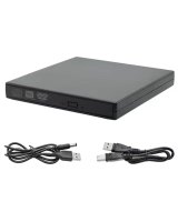  CP WR1 Slim External USB 2.0 CD / DVD Rom Drive Writer / Reader with USB Cable Powe Black 