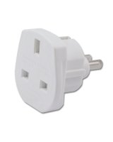  iLike Power Plug adapter from UK (United Kingdom) 3pin to Euro Socket - UK to EU Adapter White 