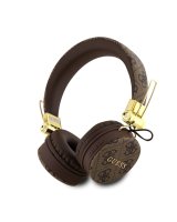  Guess Guess PU Leather 4G Metal Logo BT5.3 Stereo Headphone Brown 