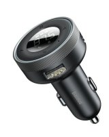  Baseus FM transmitter car charger LED 2x USB / 3.5mm jack wireless MP3 player Bluetooth 5.0 3.4A Black 