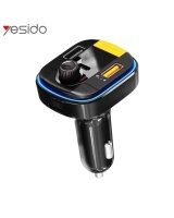  yesido Bluetooth to FM Convert 43W fast car charger Y45 Black 