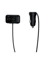  Baseus [RETURNED ITEM] Wireless Bluetooth FM transmitter with charger Baseus S-16 (Overseas edition) - black 