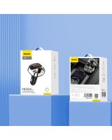  Dudao Dudao R2PRO+ Transmitter with PD25W Bluetooth 5.3 RGB Charging Ports - Black and Silver 