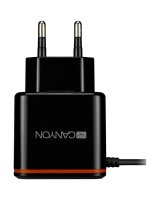  Canyon Wall Charger With USB TYPE C CABLE , 2.1A Black 