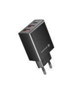  Evelatus Evelatus Travel Charger EU Wall 3 Ports 32W USB-C / USB-A2 ETC06 Black 