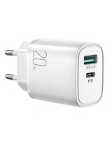  Joyroom fast charger USB-A QC3.0 / USB-C PD 20W White 