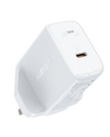  Acefast GaN wall charger (UK plug) USB Type C 30W, Power Delivery, PPS, Q3 3.0, AFC, FCP White 