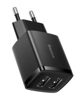  Baseus Compact charger 2x USB 10.5W Black 