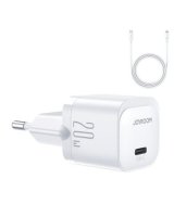  Joyroom Mini USB C Charger 20W PD with USB C Cable - Lightning Joyroom JR-TCF02 White 