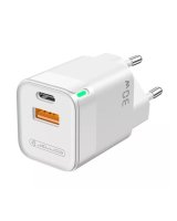  Jellico C44 Mini PD 30W QC 3.0 Smart Adaptive Fast Charger with 1x USB-C (5-20V) / USB 3A White 