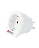  Skross Travel adapter CA EU to DEN - Europe to Denmark White 