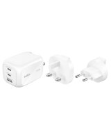  Belkin BOOSTCHARGE 100w 2C1A Wall Charger with interchangable plug tips UK, EU, US White 