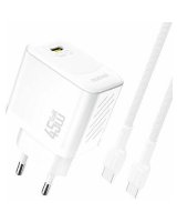  Dudao A28C 45W GaN + kabel USB-C White 