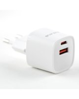 Evelatus USB-A and USB-C 30W Max / EU charger White 