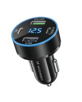  Wozinsky Wozinsky WDCCB Car Charger with Display 50W 2xUSB-C / 2xUSB-A - Black 