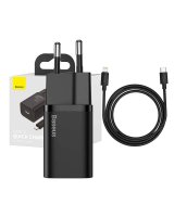  Baseus Baseus Super Si Quick Charger 1C 20W with USB-C cable for Lightning 1m (black) 