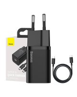  Baseus Baseus Super Si Quick Charger 1C 25W with USB-C cable for USB-C 1m (black) 