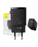  Baseus Baseus Compact Quick Charger, USB, USB-C, 20W (black) 