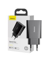  Baseus Baseus Speed Mini Quick Charger, USB-C, PD, 3A, 20W (black) 