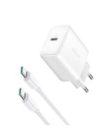  Joyroom Joyroom JR-TCF24 USB-C PD 30W QC SFC network charger - white + 1m USB-C cable 