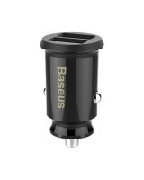  Baseus Baseus Grain Car Charger CCALL-ML01 mini charger 2x USB-A 3.1A - black 