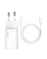  Baseus Baseus Super Si 1C fast charger USB Type C 20W Power Delivery + USB Type C - Lightning cable 1m white (TZCCSUP-B02) 