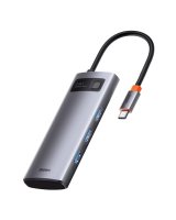  Baseus Baseus Metal Gleam Series 5-in-1 Multifunctional HUB USB Type C - USB Type C Power Delivery 100 W / HDMI 4K 30 Hz / 3x USB 3.2 Gen 1 (CAHUB-CX0G) 