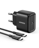  Ugreen Ugreen USB Type C charger 25W Power Delivery + USB Type C cable 2m black (50581) Black 