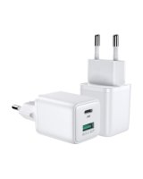  Joyroom Joyroom wall charger (EU plug) USB / USB Type C 30W Power Delivery QuickCharge 3.0 AFC FCP white (L-QP303) 
