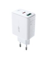  Acefast Acefast wall charger USB Type C / USB 32W, PPS, PD, QC 3.0, AFC, FCP white (A5 white) 