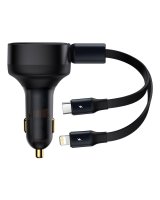  Baseus Baseus Enjoyment 2in1 car charger 30W black (CGTX000001) 