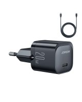  Joyroom USB C 20W PD mini charger with USB C cable - Lightning Joyroom JR-TCF02 - black 