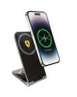  Ferrari Ferrari Printed Logo MagSafe foldable 2in1 15W inductive charger - black 