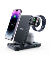  Joyroom Joyroom JR-WQS02 iPhone AirPods Apple Watch 4in1 charging station foldable - black 