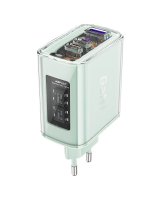  Acefast Acefast charger GaN 65W 3 ports (1xUSB, 2xUSB C) green (A45) 