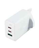  Acefast Acefast charger GaN 65W 3 ports (1xUSB, 2xUSB C PD) UK plug white (A44) 