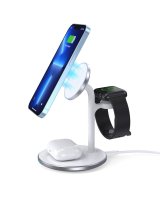  Choetech Choetech T585-F 3in1 Magnetic wireless charger station for iPhone 12/13/14 series,AirPods Pro and iwatch charger Black 