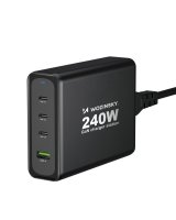  Wozinsky GaN Wozinsky WGCSB 240W USB-A / 3 x USB-C Wall Charger - Black 