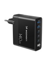  Wozinsky Wozinsky CGWCB 140W GaN wall charger 3 x USB-C / 2 x USB-A - black 