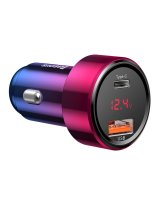  Baseus Baseus Magic Series PPS USB-C / USB-A 45W PD QC 5A car charger - pink and blue 