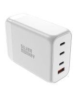  Silver Monkey Silver Monkey SMA156 200W GaN charger 3x USB-C PD USB-A QC 3.0 with detachable power cable - white 